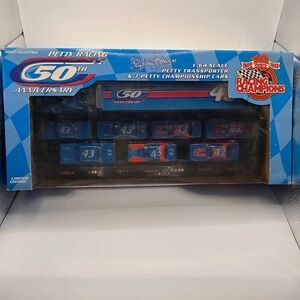 Richard Petty Racing 50th Anniversary 1:64 Scale Transporter & 7 Diecast Cars